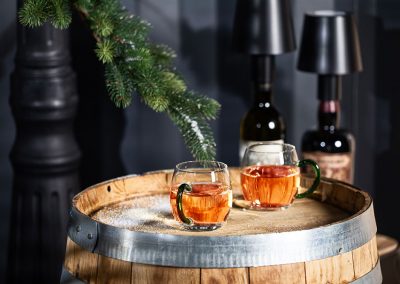 Weinseidel mit grünem Henkel