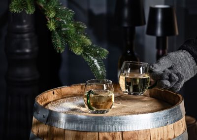 Weinseidel mit grünem Henkel